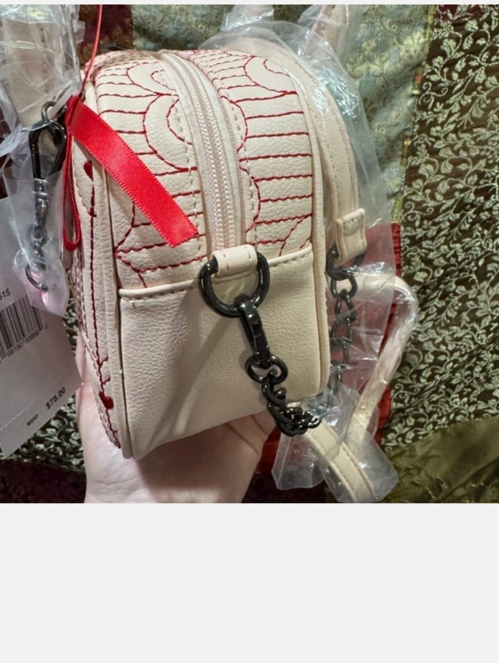 *Entry Only*Heart Quilted Mini Satchel Bag Luv Betsey New - Picture 5 of 5